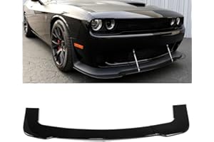 SOSEGA Front Lip 3Pcs Lip Set for Dodge Challenger SXT SRT Hellcat 2012-2022 Front Bumper Lip Splitter Spoiler (Glossy Black)