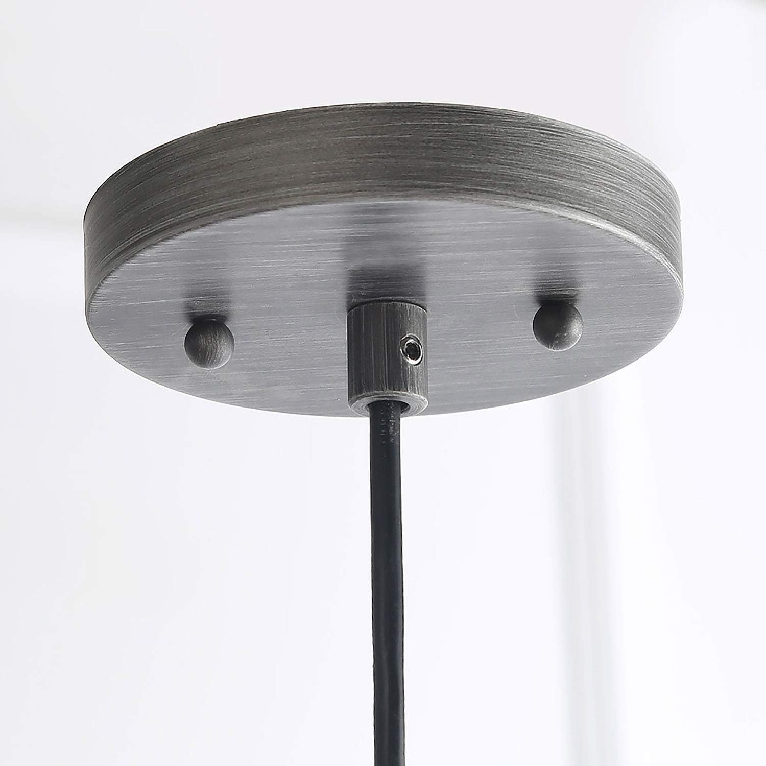 LALUZ Industrial Mini Pendant Lighting for Farmhouse Kitchen Island Foyer Hanging Fixture, 4.75 Inches, Silver Brushed - - 