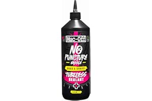 Muc-Off Road & Gravel Tubeless Tire Sealant | High-Pressure Puncture Sealant for Road & Gravel Bikes | Seals Holes up to 7mm | Works Up to 110 PSI