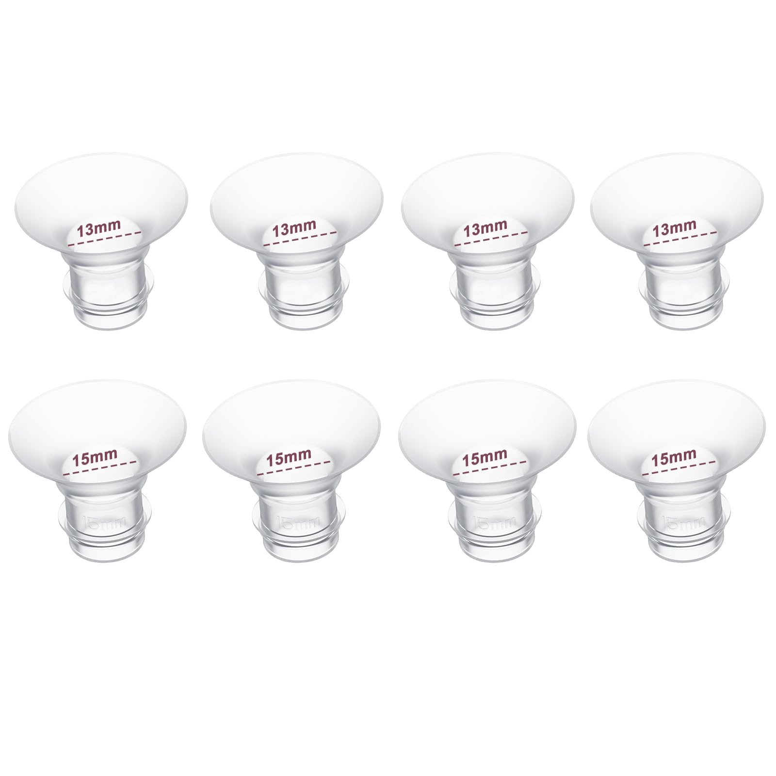 Photo 1 of ***DIRTY**** Flange Insert 13/15mm 8PCS Compatible with 24mm Flange/Shield of Most Pumps,Suitable for Momcozy/Medela/Spectra/TSRETE/Paruu Wearable Breast Pump,Reduce 24mm Tunnel Down to Correct Size,4pc/Size