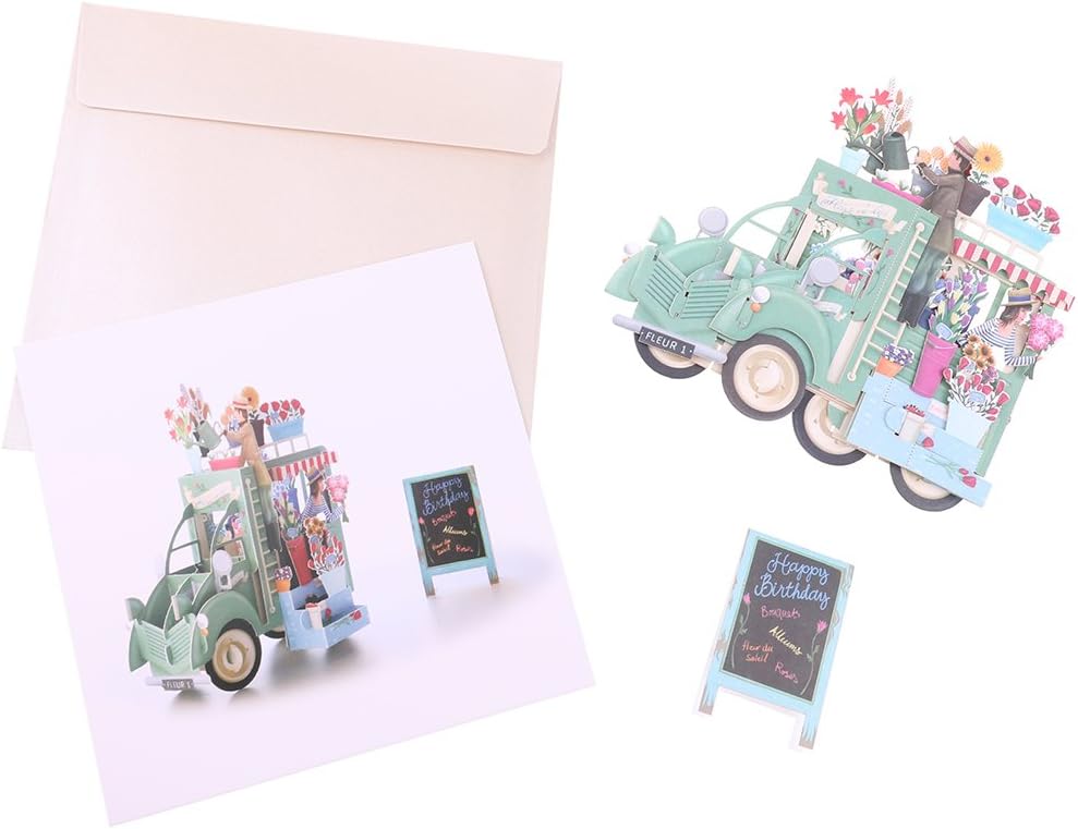 Bloomeet 3D Pop-Up Greeting Cards Handmade Flower Float Hollow Cut Loveing Card for Birthday to Your Lovers Friends, with Envelope - Image 3