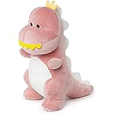 Adorlynetty Big Dinosaur Plush Toy,15.7" Dino Stuffed Animal Stuffed Dinosaurs Cute Dino Plush Dino Stuffed Animals Soft Dinosaur Plushie for Boys Girls Kids Baby Pink