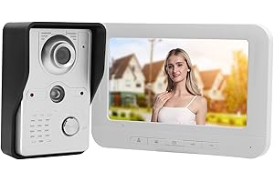 Video Door Phone Doorbell, 7 inch Monitor IR Night Vision 2 Way Audio Wired Video Intercom System, Rainproof Remote Unlock Vi