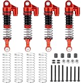RCLIONS RC Car Shocks 53mm Oil Shock Absorber for Redcat Ascent 1/18th RC Crawler Car Upgrade Parts (Red)