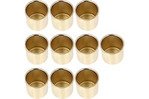 Beaupretty 10pcs Metal Candle Cups Candle Holders Use with Menorah Candelabra Fit Standard Tapered Wax Candles Votive Pegs for Lamp or Candle Making Projects