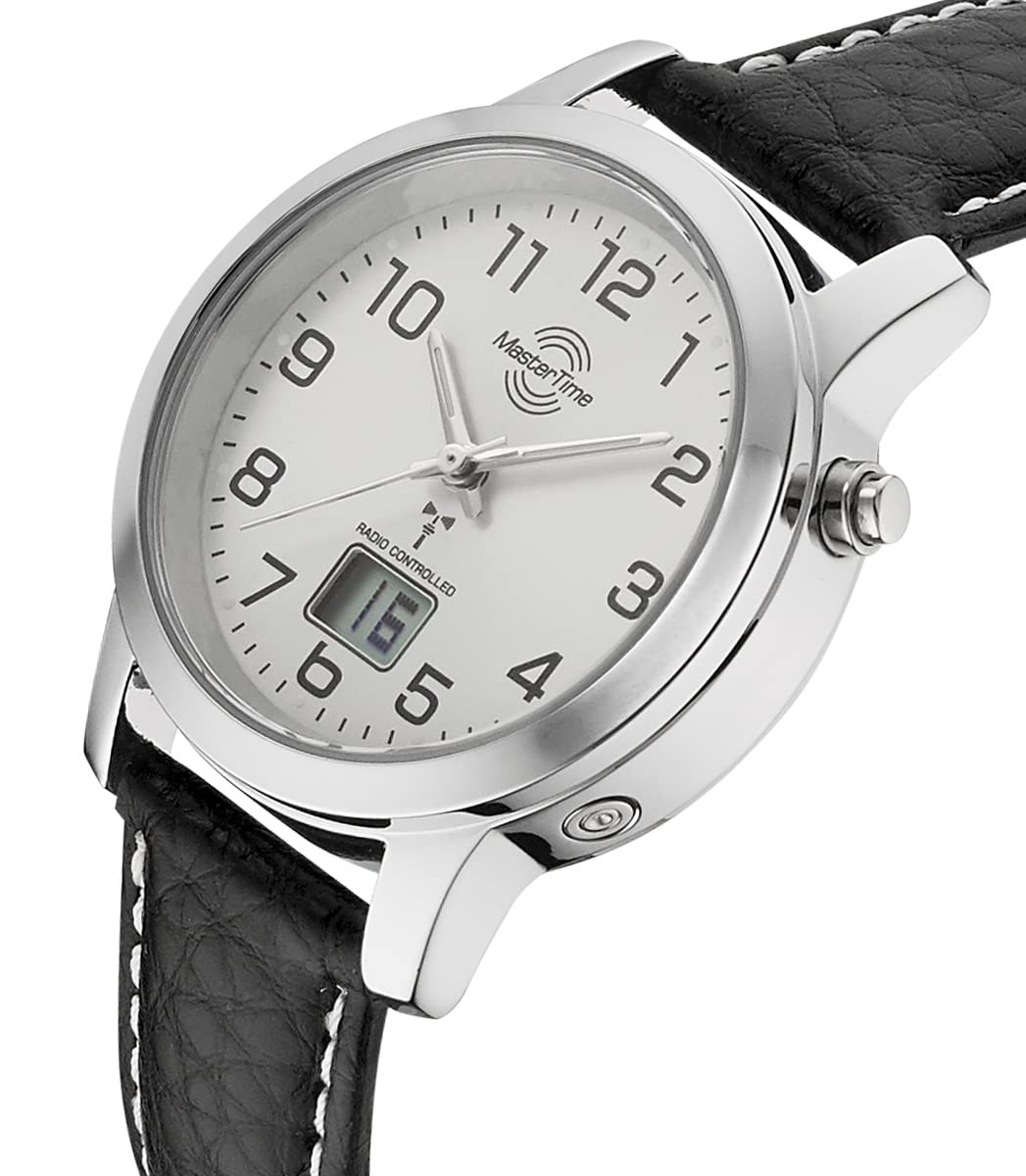 Master Time Funk Quarz Damen Uhr Analog-Digital mit Leder Armband MTLA-10295-12L