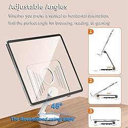 OGMAPLE Tablet Stand, 360° Rotatable iPad Stand