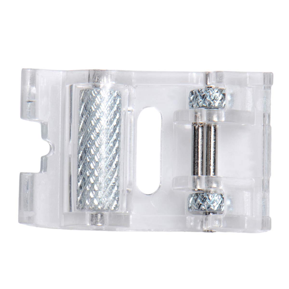 2 PCS Roller Presser Foot and Non-Stick Zigzag Teflon Presser Foot - Fits All Low Shank Snap-On Singer, Brother, Babylock, Janome Sewing Machine