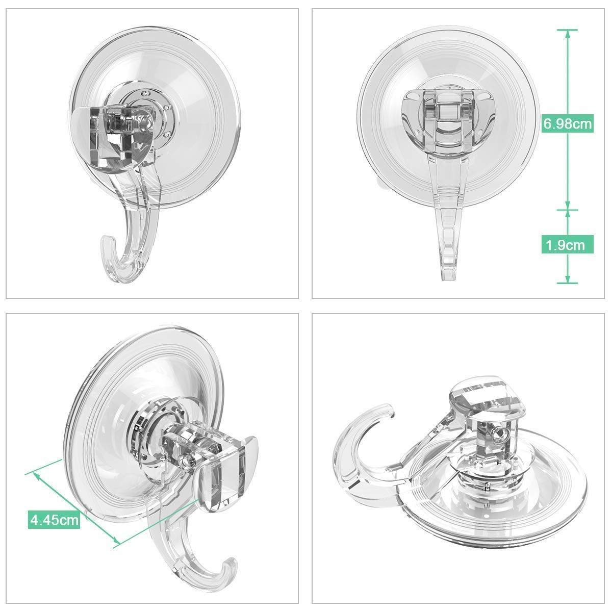 6 Pack Depory 6 Unidades Ganchos baño Cocina Ventosa Colgador Pared sin