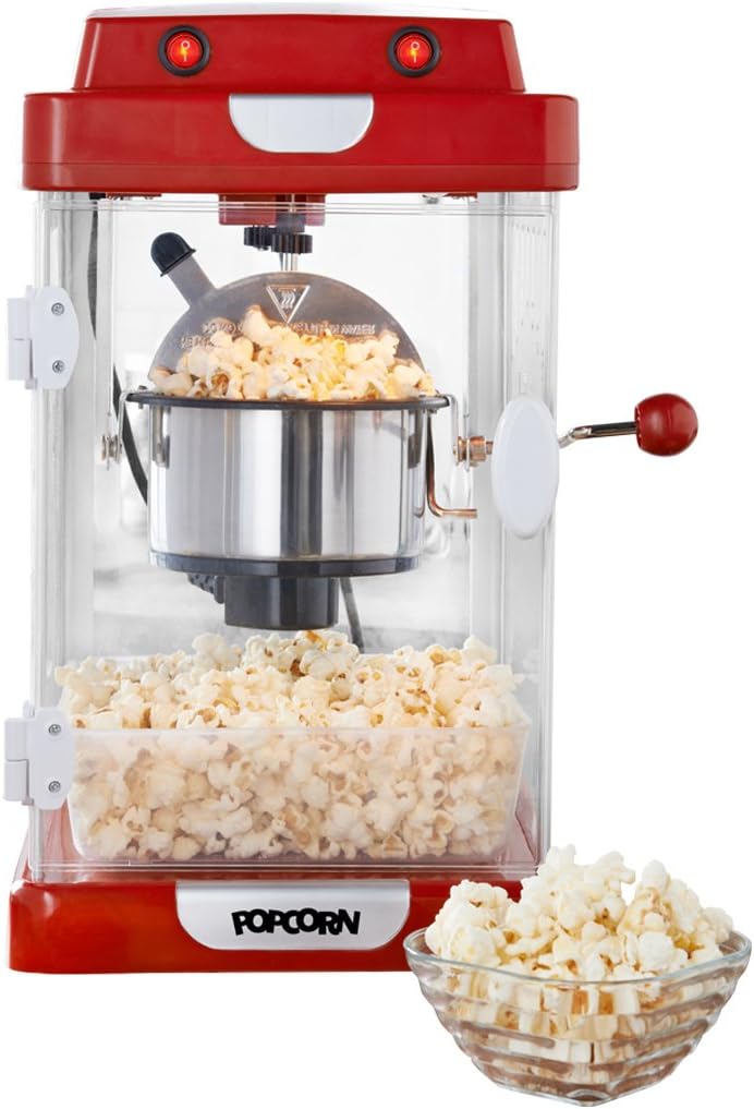 Global Gizmos Giant Cinema Style Popcorn Maker / Extra Large Capacity / Movie Nights, Sleepovers, Kids Parties