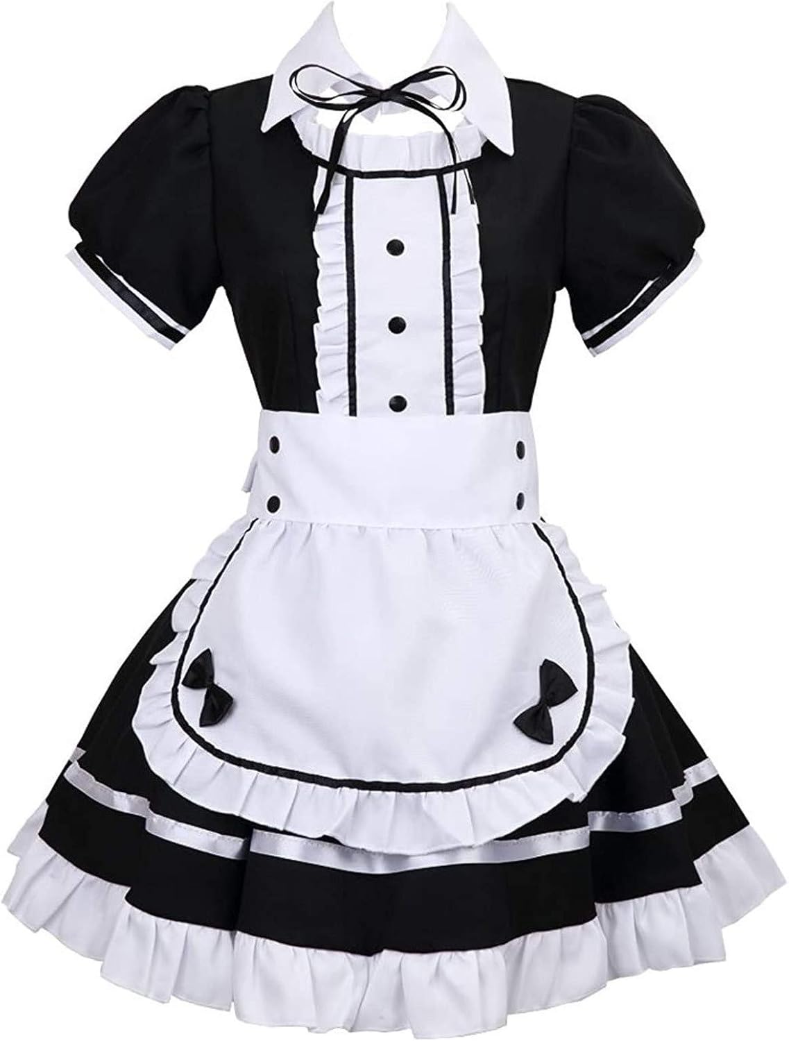 Damen Gothic Kleid - Spitze Cosplay Kostüm Mit Schleifen Für Partys