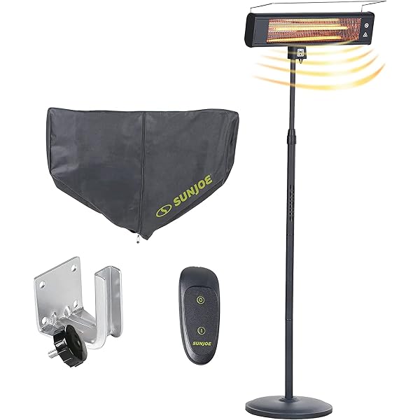 Amazon.com: Sun Joe SJPH1500E-P2 5118 BTU Remote Controlled Water-Resistant  Electric Indoor/Outdoor Patio Infrared Heater w/Wall Mount Bracket :  Everything Else