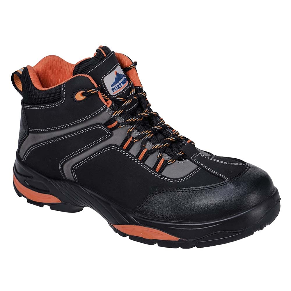 Portwest FC60BKR45 Compositelite Operis Boot, S3 HRO, Regular, Size: 45/1, Black/Orange