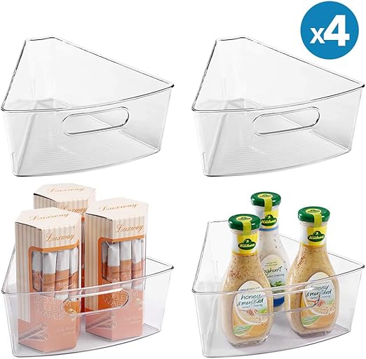 Amazon Com Lazy Susan Organizers 4 Packs 10 X9 4 X4 Plastic