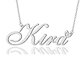 AOLO Kira Heart Name Necklace Silver Stainless