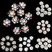 10pcs Rhinestone Faux Pearl Flower Embellishments Button Flatback 30mm