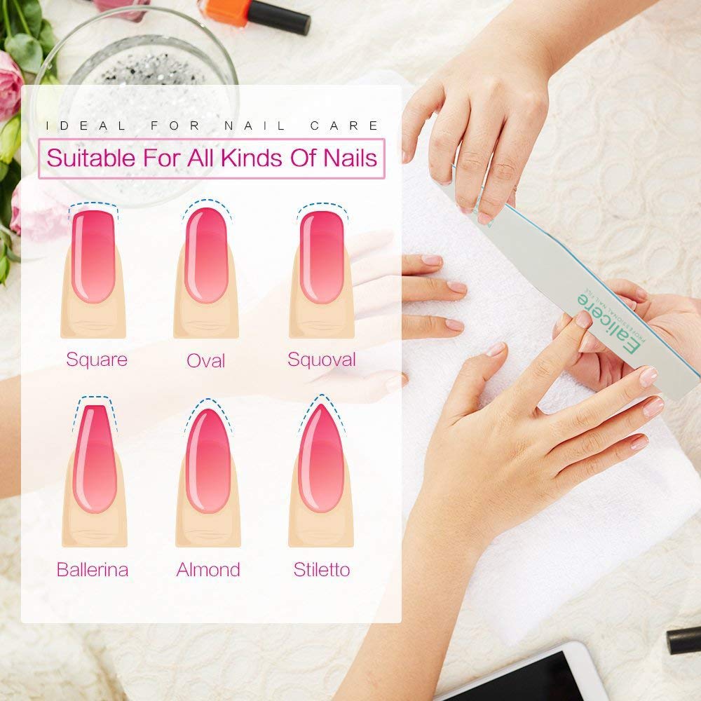 Ealicere 6 Stuck Profi Nagelfeilen Weiss 100 180 Feilen Nagel Doppelseitige Wiederverwendbar Feilen Fur Gelnagel Nagelfeile Manikure Nagelkunst Robust Und Verschleissfest Und Waschbar Amazon De Beauty