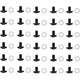 GeeekPi 30PCS #10-32 x 5/16" Pan Head Screws with Washers for DeskPi RackMate T1/T0/T2 Server Cabinet (Black)