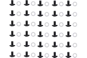GeeekPi 30PCS #10-32 x 5/16" Pan Head Screws with Washers for DeskPi RackMate T1/T0/T2 Server Cabinet (Black)