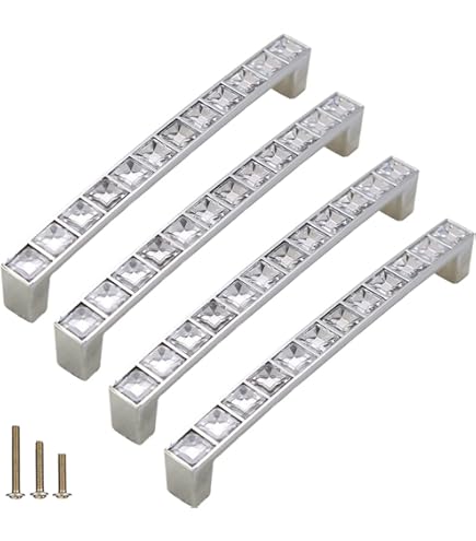 Transparent 128mm -Poignées De Tiroirs En Cristal, 96-128mm, Pour