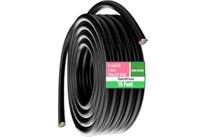 Gubrdfrsod 15 FT Heavy Duty 14 Gauge 7 Way Trailer Wire Color Coded 7 Wire Trailer Cable with Jacketed Insulated 7 Way Round Stranded Pure Copper Conductor Wiring - 15 FT ROLL
