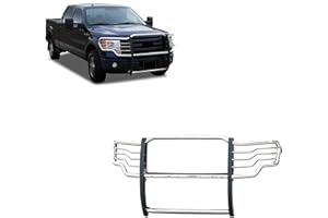 BLACK HORSE OFF ROAD Black Horse Grille brush Bumper Guard Modular Stainless Steel Compatible with 2009-2014 Ford F-150-17FP30MSS