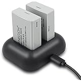 LP-E5 ENEGON Replacement Battery (2-Pack) and Rapid Dual Charger for Canon LP-E5 and Canon EOS Rebel XS, Rebel T1i, Rebel XSi