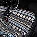 SOBONITO Car Front Seat Covers,Boho Baja Strip,Heavy Duty Blanket Cloth,Universal Size,1 Pair,Blue (FR-B)