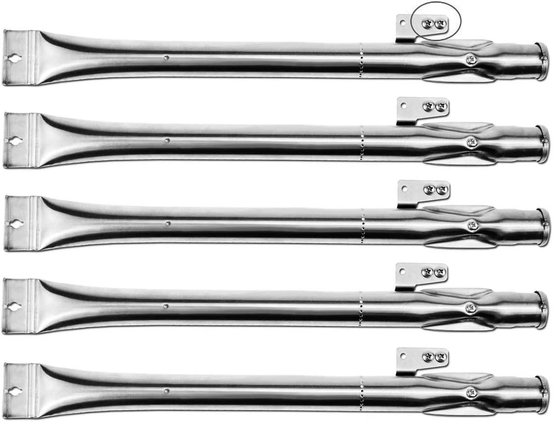 Hisencn Grill Burner Tubes for Home Depot Nexgrill 4 Burner 720-0830H, 720-0830D, 5 Burner 720-0888, 720-0888N, 14 7/8" Stainless Steel Burner Pipe Replacement Parts, 5Pack : Garden & Outdoor