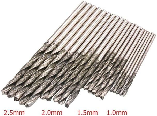 Rwdxsl Jeu De Foret 20 Pcs Diamant Embout De Percage Jade Cristal Tuile De Verre Percer Twist Bits Set Haute Qualite Foret De Twist Forets Pour Metal A Bois Amazon Fr Bricolage