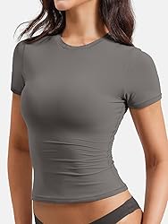 YEOREO Women T Shirt Double Lined Fitted Sweeney