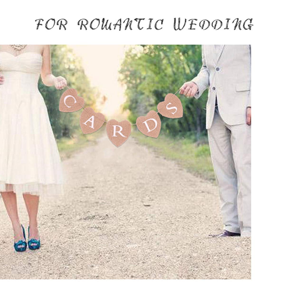 Jeteven 4.5m 15 Flags DIY Liebe Form Hochzeit Vintage Herz Jute Bunting Banner, Wimpel Hessischen Girlande Rustikal für Hochzeit Party oder andere Festivalfeier(4.5m)