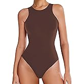 Avidlove Bodysuits for Women Crew Neck Sleeveless Body Suits Snap Closure Double Lined Tank Tops Bodysuit