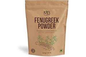 MB Herbals Fenugreek Seeds Powder 8 oz | 227 Gram | 0.5 LB | Organically Grown Fenugreek | Trigonella foenum-graecum Sd. | Methi Powder