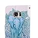 UrSpeedtekLive S7 Edge Case, Galaxy S7 Edge Wallet Case, Premium PU Leather Wristlet Flip Case Cover with Card Slots & Stand for Samsung Galaxy S7 Edge,Elephant(Official Micklyn Le Feuvre Product)