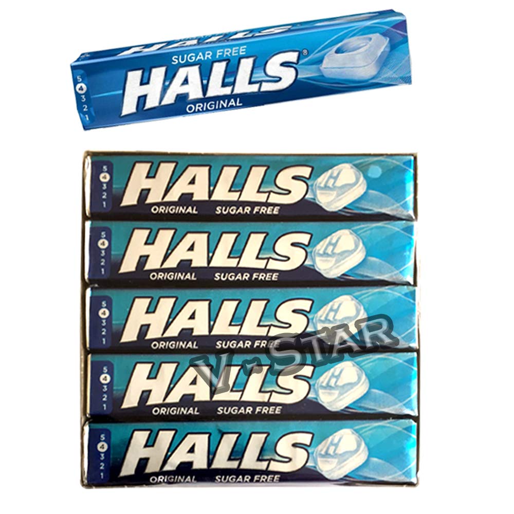 Full Box of HALLS Sugar Free Sweets 20 x 33g PER Pack (Original)