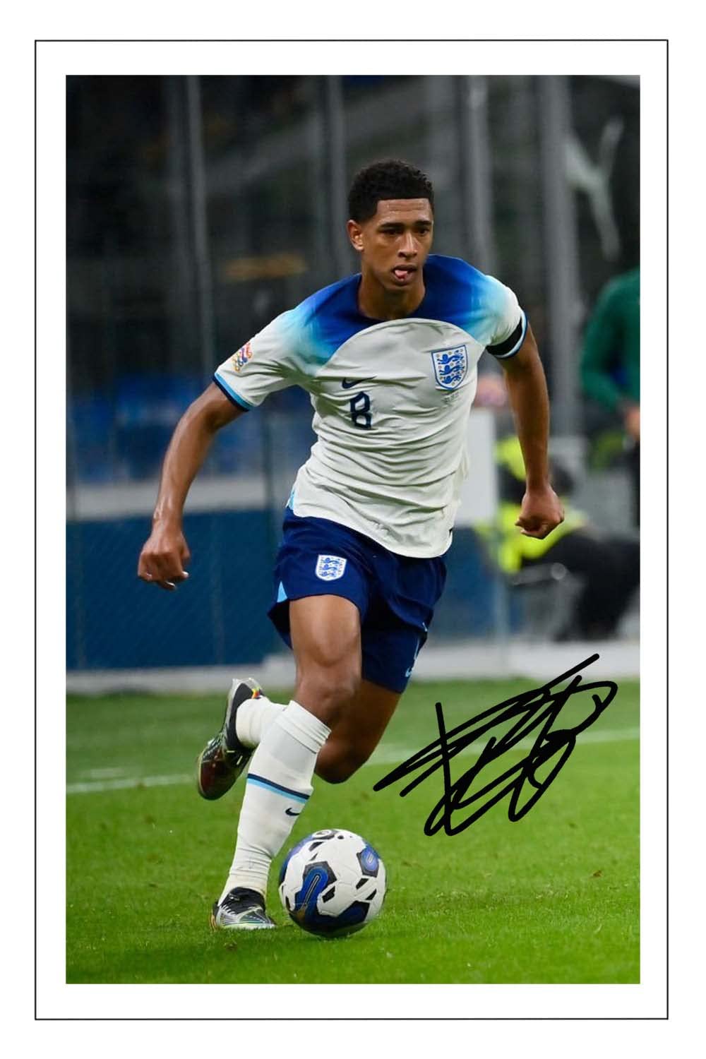 Jude Bellingham - England Signed 12x8 Inch Photo Print With Pre Printed Signature Autograph Gift World Cup 2022 Artwok Wall Art Gift