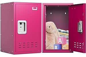 BUTISOW 3.2CUB Storage Lockers,Small Metal Locker,Lockable Storage Cabinet, Lockers for Employees,Office,Kids Locker with Lock (Pink)