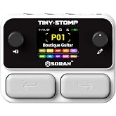 SORAN JME-03A Tiny Stomp Multi Effects Guitar Pedal, 125 Effects, 99 Presets, 10 Modules, 40s Looper, 100 Drum Rhythms, 20 IR/NAM Slots, USB Audio, Rechargeable Pocket Pedal for Guitar and Bass