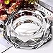 HOMILA Crystal Ashtray,Cigar Ashtray European Living Room Ash Tray Holder Cigarettes Decor Tray for Home Office Tabletop Decoration,Gift Ashtray,Smoker, Sliver