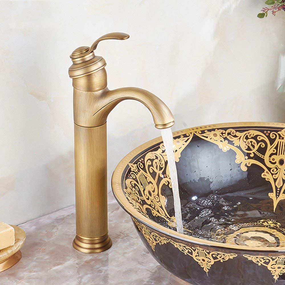 素晴らしい価格 Jingjingnet High B07rklxq6j High Color シンクミキサータップ浴室キッチン盆地水道漏れ防止保存水アンティーク銅盆地ホット コールドウォーターシングルハンドルアンティーク盆地 トイレブラシ Amro Asia Org