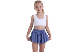 Heyielda Flowy Shorts for Teen Girls Athletic Gym Running Biker Shorts Preppy Youth Butterfly Shorts
