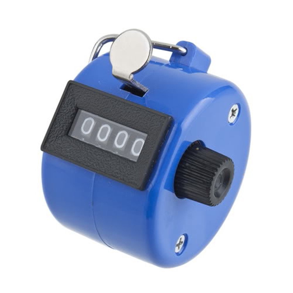 REPLAX Blue Multi-Purpose One-Handed Counter 4-Digit Tally Counter