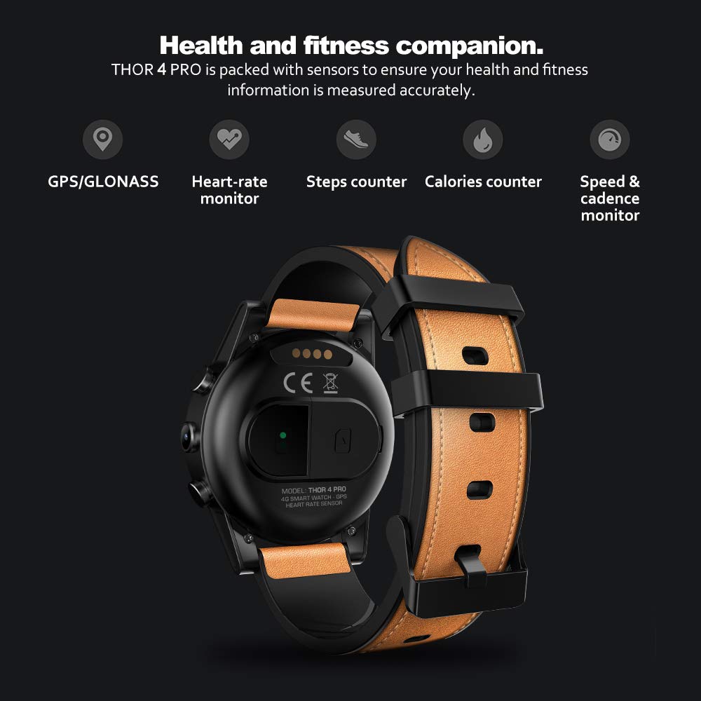 Zeblaze Thor 4 PRO 1GB+16GB 4G LTE GPS Bluetooth Calling Smartwatch 1.6 inch Android 7.1 MTK6739 1.25GHz 5MP Smart Watch BT 4.0 Wearable Devices ...