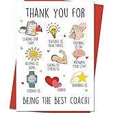 Mcduldul Thank You Coach Card, Basketball Football Sports Coach Appreciation Gifts, Best Coaches Gifts