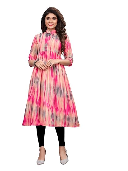 Kanchnar Womens Crepe Kurti With Legging (Pack Of 2)