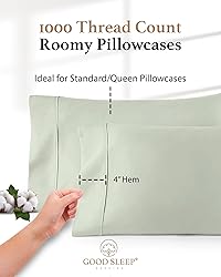 1000 TC Sage Standard Pillowcases Set of 4