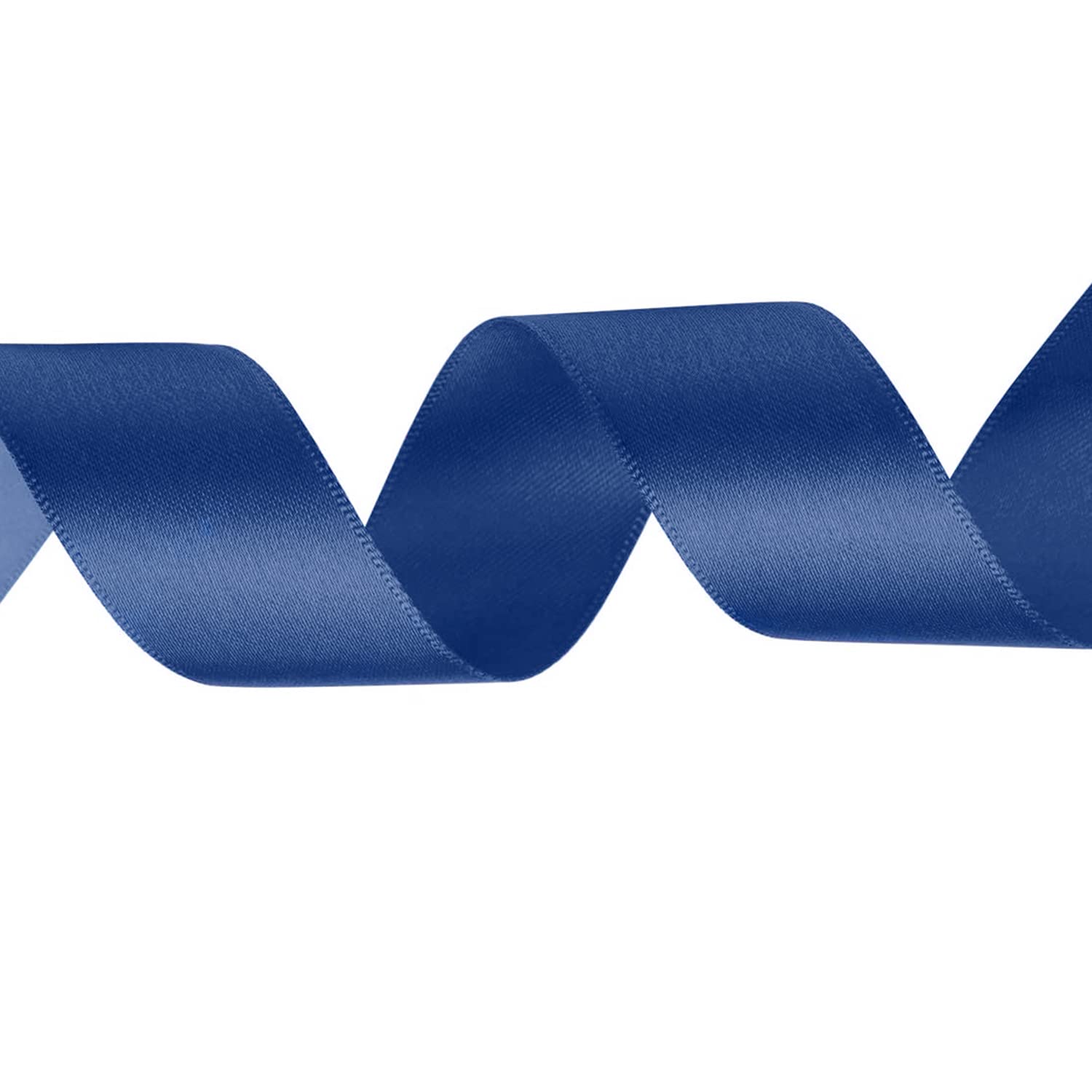 WedDecor Navy Ribbon for Gift Wrapping, 25mm x 25 Metres Double-Sided Satin Polyester Ribbon Roll for Wedding, Christmas, Hair Bow, Crafting, Sewing, Birthday Cake Decoration