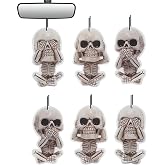 BOCACUE Horror Car Air Freshener, 6Pcs Evil Skull Hanging Scent Cards | Halloween Air Freshener Decor, Horror Car Accessories, Gothic Tree Ornaments, Halloween Gifts for Men, Horror Gifts for Women