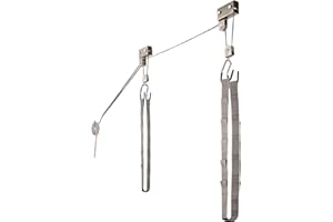 Kayak Storage Hoist - Overhead Pulley System with 125lb Capacity for Canoes, Bikes, Ladders, and More for Ceilings up to 12ft